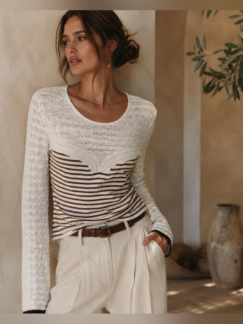 ANTHROPOLOGIE MAEVE Textured Knit Sweater - Size Large